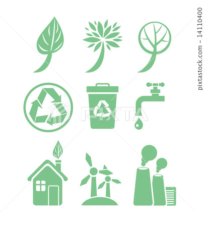 Green energy and ecology icon set Green energy and ecology icon set 14110400