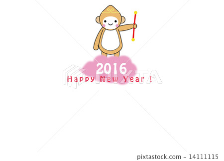 New Year's card monkey 14111115