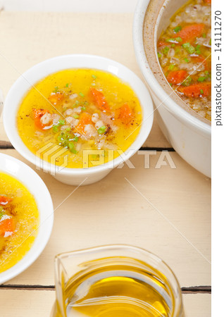 Syrian barley broth soup Aleppo style Syrian barley broth soup Aleppo style 14111270