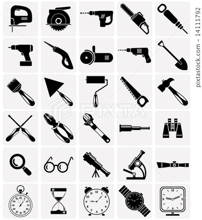 Icons of tools and devices Icons of tools and devices 14111792