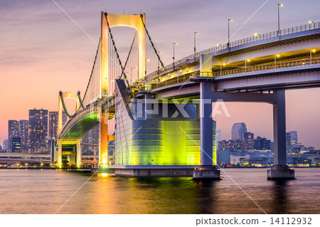 Tokyo, Japan at Rainbow Bridge 14112932