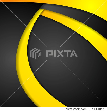 Dark abstract corporate wavy background - Stock Illustration [14114054 ...