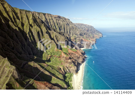 kauai napali coast aerial view 14114409