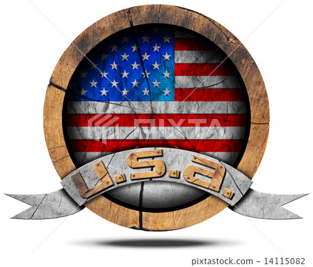 USA Flag - Wooden Icon USA Flag - Wooden Icon 14115082