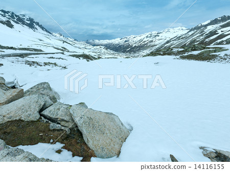 Summer mountain landscape (Fluela Pass, Switzerland) Summer mountain landscape (Fluela Pass, Switzerland) 14116155