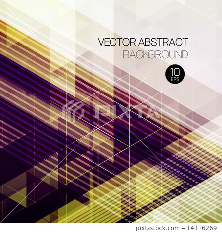 Vintage triangular background. Vector illustration 14116269