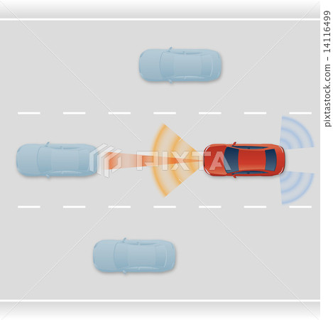 Safety car / automatic driving image illustration 14116499