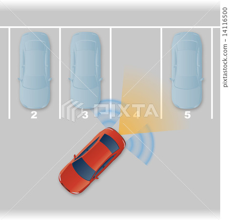 Safety car / automatic driving image illustration Safety car / automatic driving image illustration 14116500