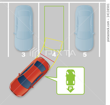 Safety car / automatic driving image illustration Safety car / automatic driving image illustration 14116501