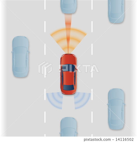 Safety car / automatic driving image illustration 14116502