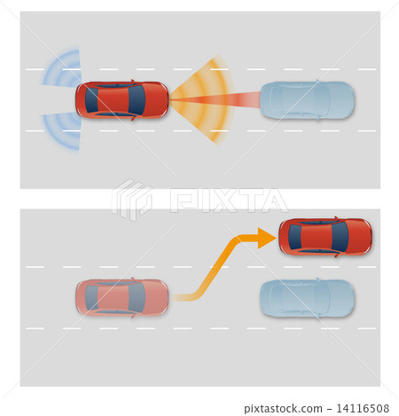 Safety car / automatic driving image illustration 14116508