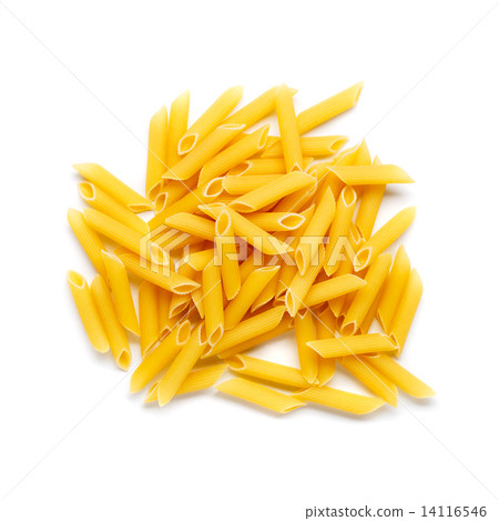 Raw italian penne rigate pasta isolated on white background 14116546