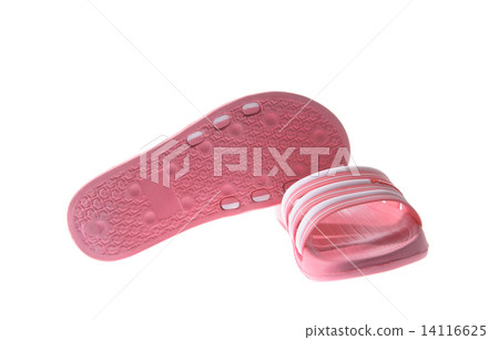 Pink Rubber flip flops. Isolated Pink Rubber flip flops. Isolated 14116625
