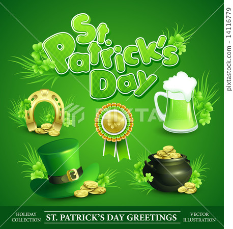 St. Patricks Day Set of vector illustrations 14116779