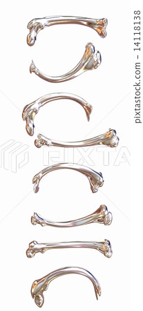 Set of metal bone 14118138