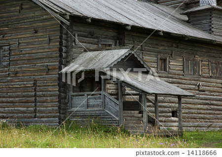 Porch of old wooden church Porch of old wooden church 14118666