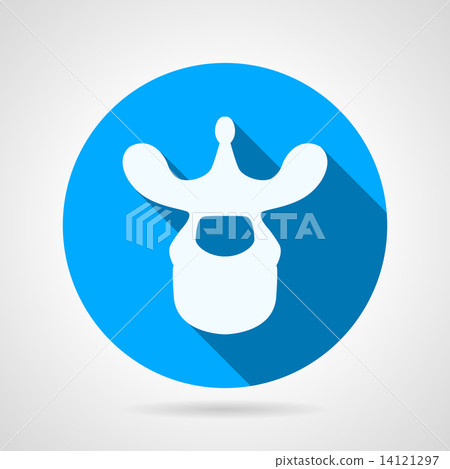 Thoracic vertebra blue vector icon Thoracic vertebra blue vector icon 14121297