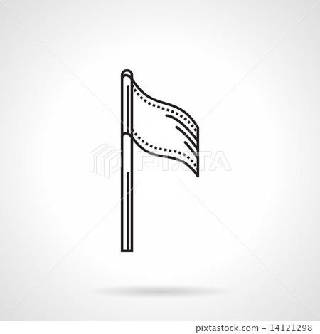 Sport flag black line vector icon Sport flag black line vector icon 14121298