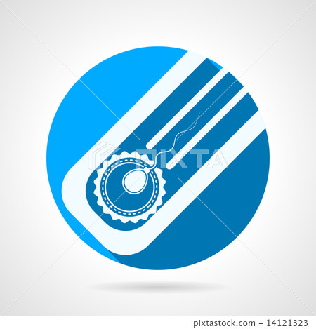 Round flat vector icon for artificial insemination 14121323