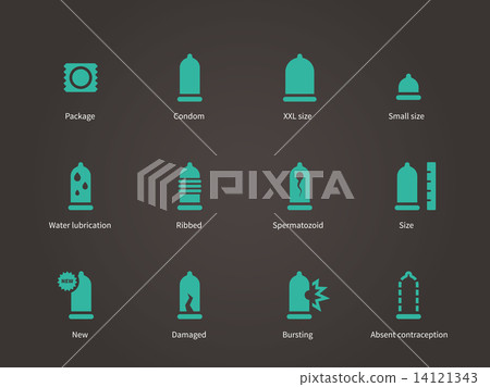 Condom and Medical icons. 14121343