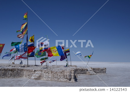 烏尤尼鹽湖的旗幟 14122543