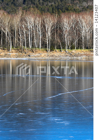 Lake Tibetsu in winter (Shikaoi town) 14123407