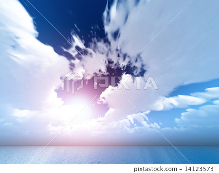 Wind and clouds with the sea 14123573