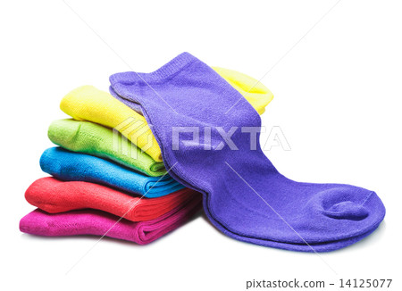 colorful socks isolated on white background 14125077