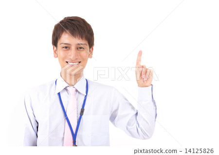 指向手指的商人 14125826