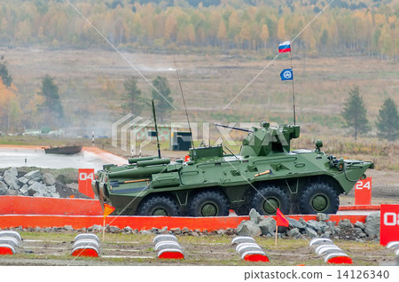 BTR-82A armoured personnel carrier in motion 14126340