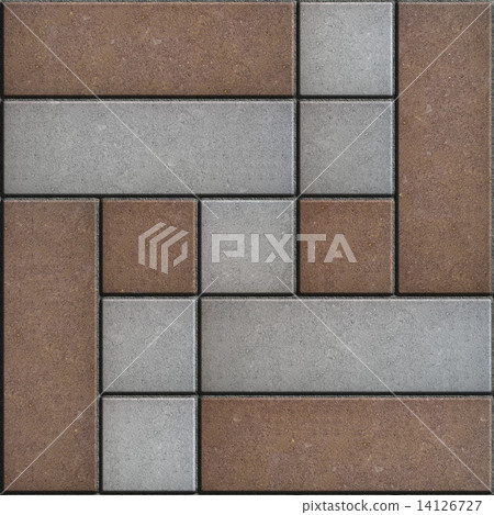 Decorative Slabs Paving. Seamless Texture. 14126727