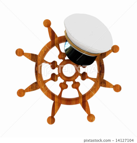 Marine cap on wood marine steering wheel 14127104