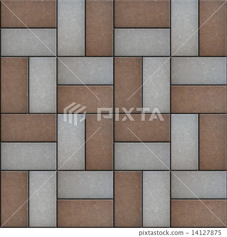 Rectangular Paving Slabs Laid as Decorative. Seamless Texture. 14127875