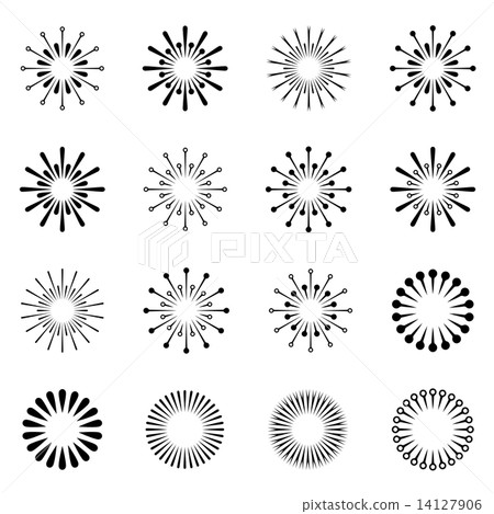 starbursts black symbols 14127906