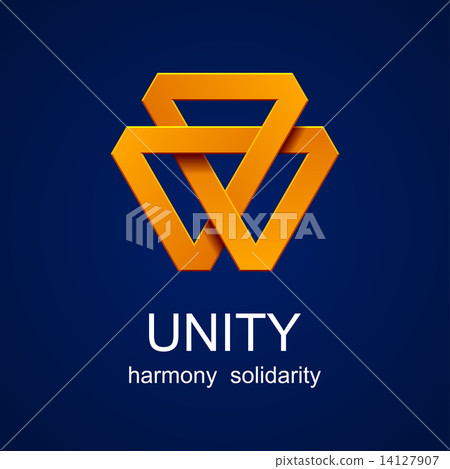unity triangle orange icon 14127907
