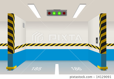 Empty parking lot area. Vector illustration Empty parking lot area. Vector illustration 14129091