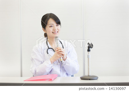 Fresh female doctor in white coat 14130097