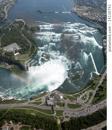 Aerial Niagara Falls with rainbow Aerial Niagara Falls with rainbow 14130741