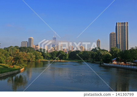 Chicago view at Lincoln park 14130799
