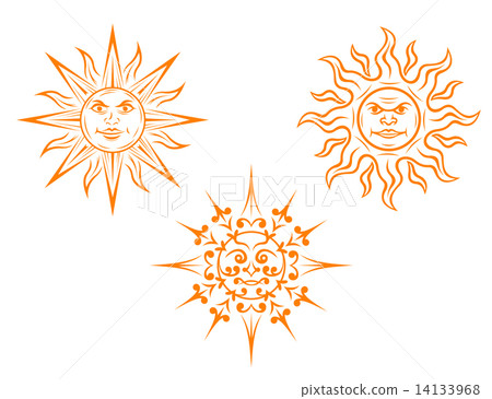 Vintage sun mascots Vintage sun mascots 14133968