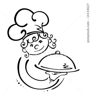 Waitress with tray Waitress with tray 14134027