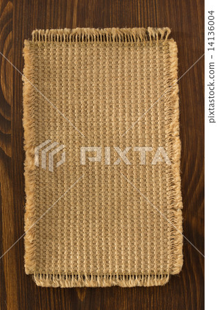 burlap hessian sack on wood burlap hessian sack on wood 14136004