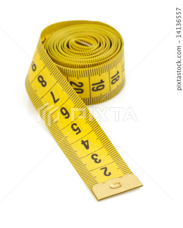 yellow measuring tape isolated on white yellow measuring tape isolated on white 14136557