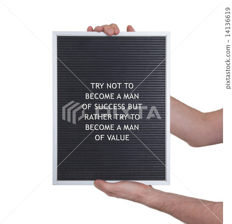 Lifestyle concept in plastic letters on very old menu board 14136619
