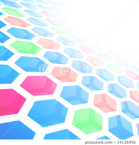 Perspective hexagon abstract tile background 14136998