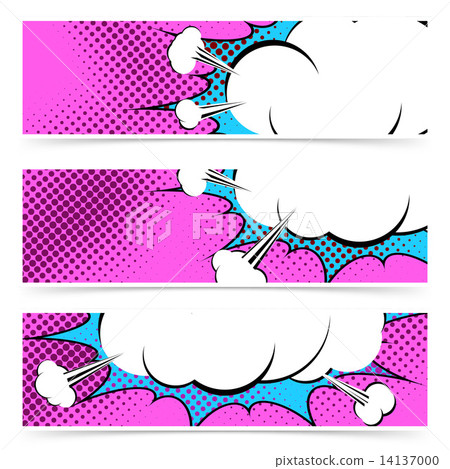Pop art explosion web header collection 14137000