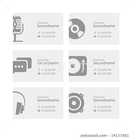 Personal id card collection. Design template 14137801