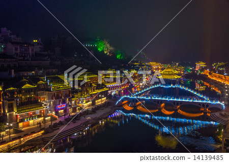 Phoenix old castle landscape image night 14139485