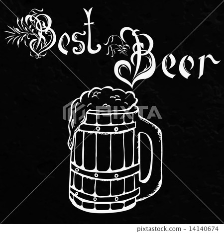 hand drawn sketch of beer 14140674
