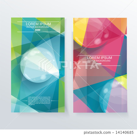 Glass bubble on abstract geometric 3D background. Vector illustr Glass bubble on abstract geometric 3D background. Vector illustr 14140685